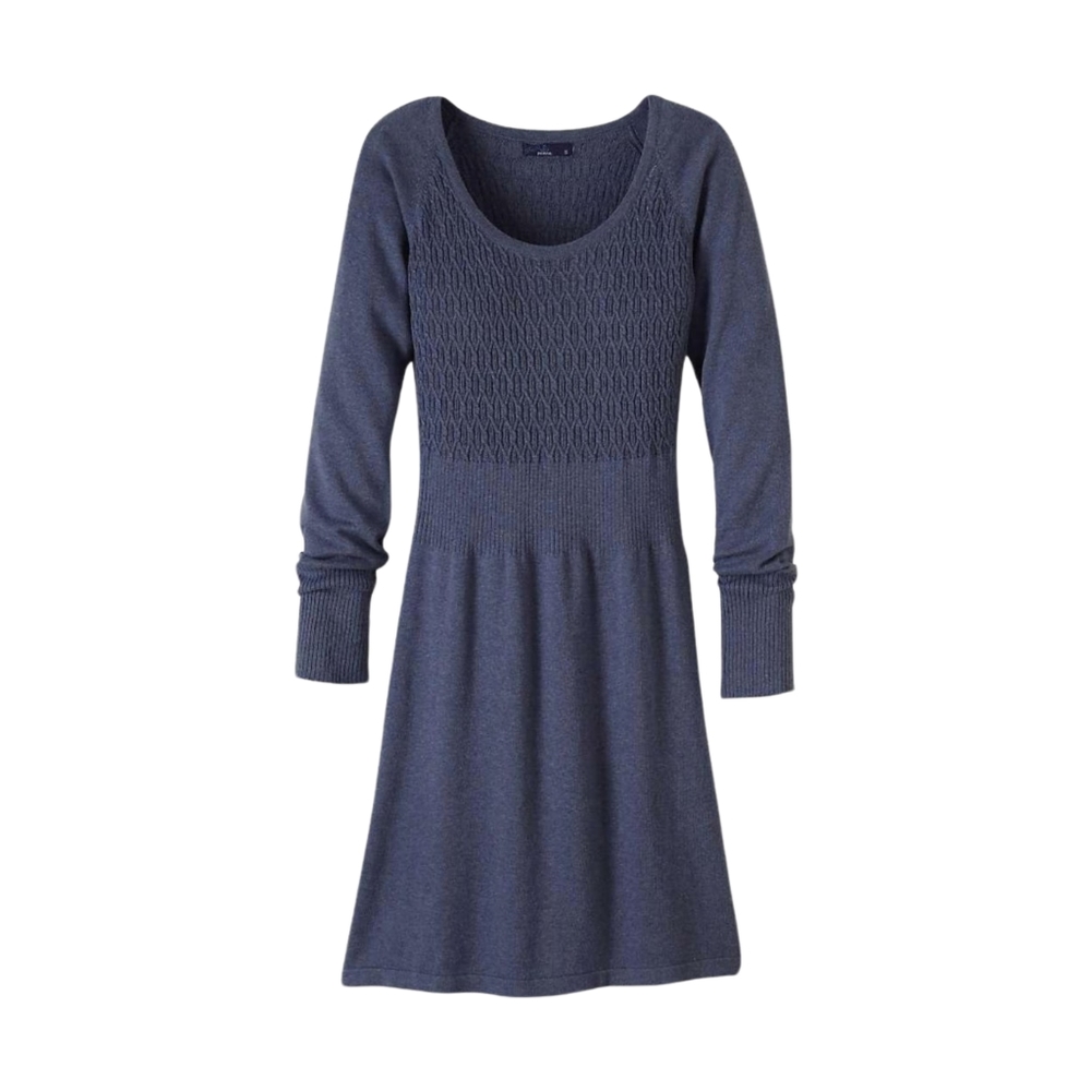 prAna Women's Zora Dress Gray Sweater Organic Cotton Size S